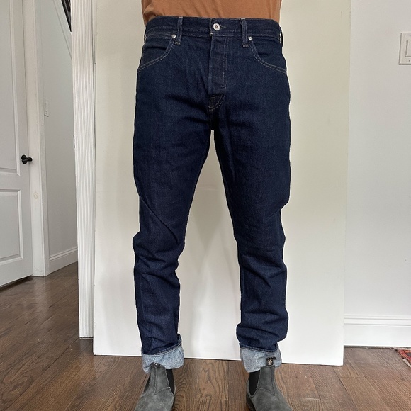 J. Crew Wallace & Barnes Slim Fit Indigo Denim Jean / Rinse Wash / 32x34